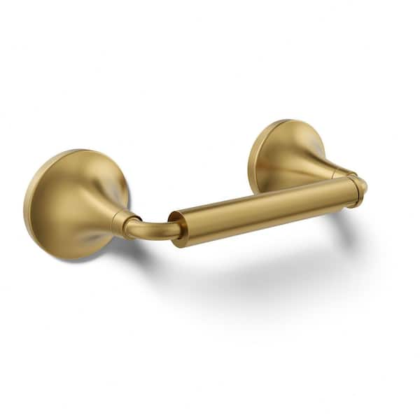 Tone Pivoting Toilet Paper Holder in Vibrant Brushed Moderne Brass