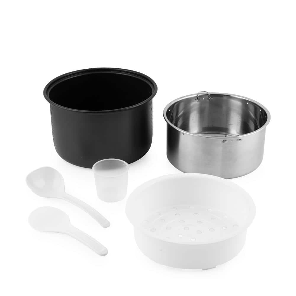 Stainless Steel 20-Cup Electric Rice Cooker with Steamer