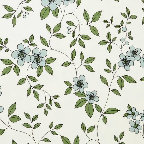 The Company Store Company Cotton Remi Ditsy Floral Green Cotton Percale  King Flat Sheet 51080A-K-GREEN - The Home Depot
