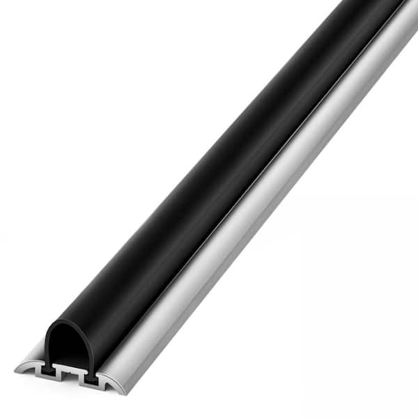72 in. L x 1 in. H Aluminum Shower Threshold Water Dam with Neoprene Seal, Metal Splash Guard
