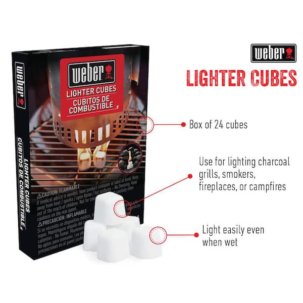 Black Weber Premium Lumpwood Charcoal-Lighter Cubes 5 kg/10 kg 