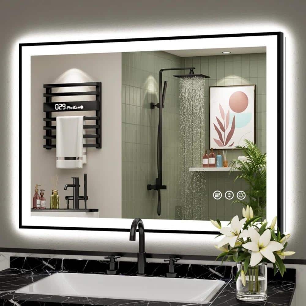 UL Certified Metal Framed Front Light & Backlit Memory LED Light Bathroom Vanity Mirror price history on PriceWatchPro