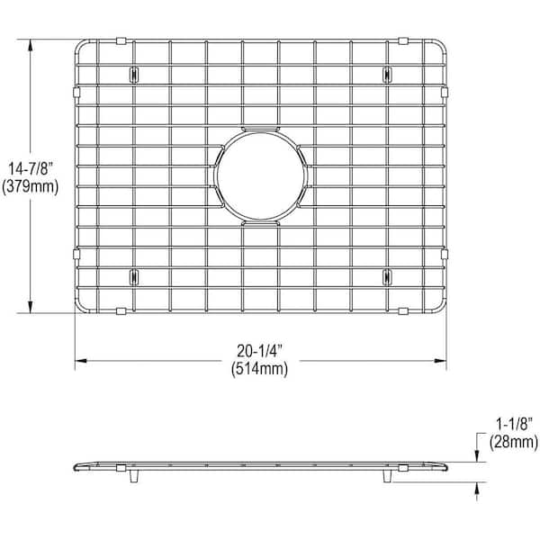 Grid 24W Pull-Out Basket Dotted Line Size: 8 Height