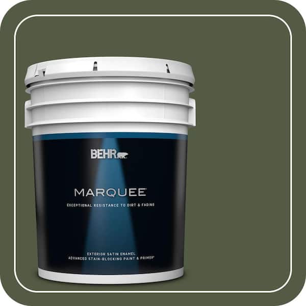 BEHR MARQUEE 5 gal. #MQ6-54 River Forest Satin Enamel Exterior Paint & Primer