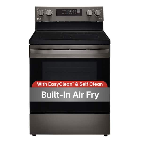 6.3 cu. ft. Smart Fan Convection Electric Oven Range with Air Fry and EasyClean in PrintProof Black Stainless Steel