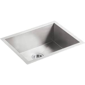 Vault 18-Gauge Stainless Steel 24 in. Single Bowl Undermount Kitchen Sink