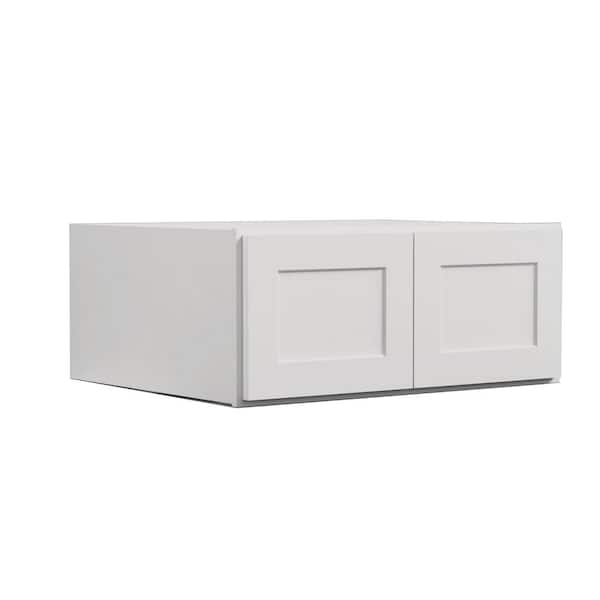 30-in W x 24-in D x 12-in H in Shaker Dove Plywood Ready to Assemble Kitchen Wall Cabinets with 2 Doors