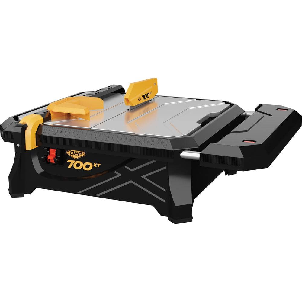 Qep 700xt 3 4 Hp Wet Tile Saw With 7 In Blade And Table Extension 22700q The Home Depot