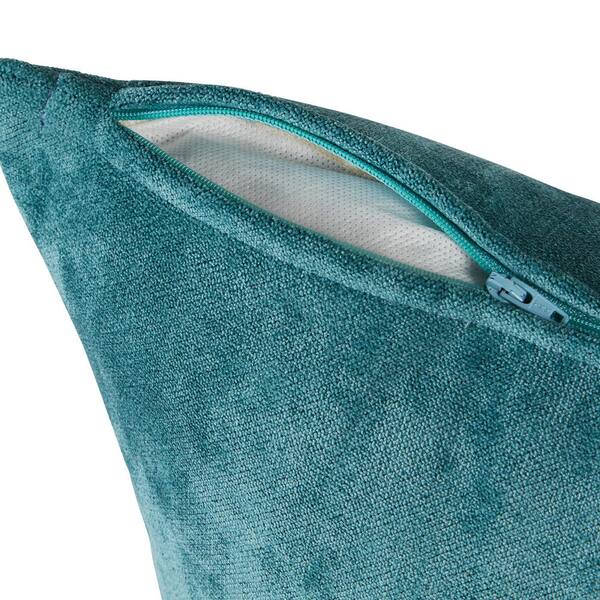 20-in Aqua Velvet Throw Pillow 20-in Aqua Velvet Throw Pillow