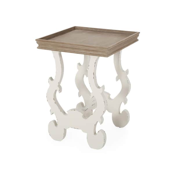 Noble House Lonedell 18.75 in. x 26 in. Natural Square Wood End Table