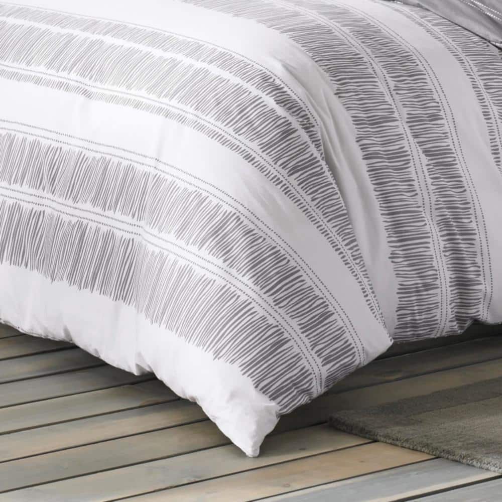 Ziggy Twin White Cotton Reversible Comforter Set