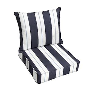 25 x 25 Deep Seating Indoor/Outdoor Pillow and Cushion Chair Set in Sunbrella Relate Harbor