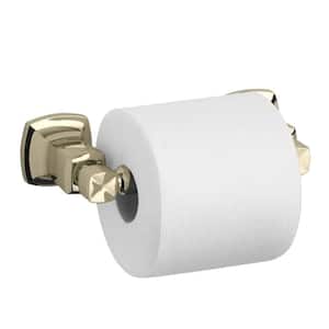 Margaux Single Post Toilet Paper Holder in Vibrant French Gold