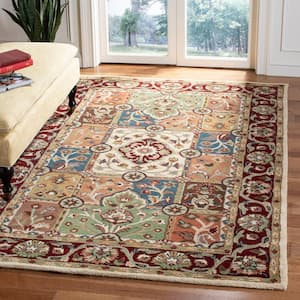 Heritage Multi/Red 10 ft. x 14 ft. Border Area Rug