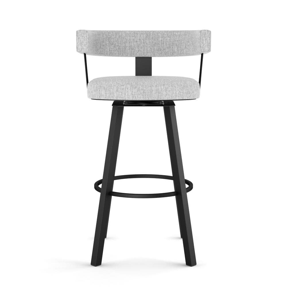 Urban Swivel Counter Stool in Grey White and Black Metal