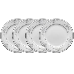 Sweet Leilani 6.25 in. (White) Porcelain Bread and Butter Plates, (Set of 4)