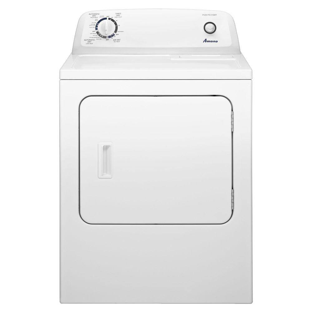Amana 6.5 cu.ft. vented Front Load Gas Dryer in White with Wrinkle Prevent Option