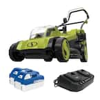 17 in. 48-Volt iON+ Cordless Electric Walk Behind Push Lawn Mower Kit with 2 x 4.0 Ah Batteries Plus Charger