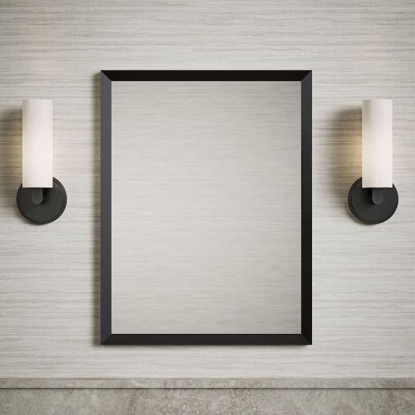 Embark 20 in. W x 26 in. H Rectangular Framed Recessed/Surface Mount Medicine Cabinet with Mirror in Matte Black