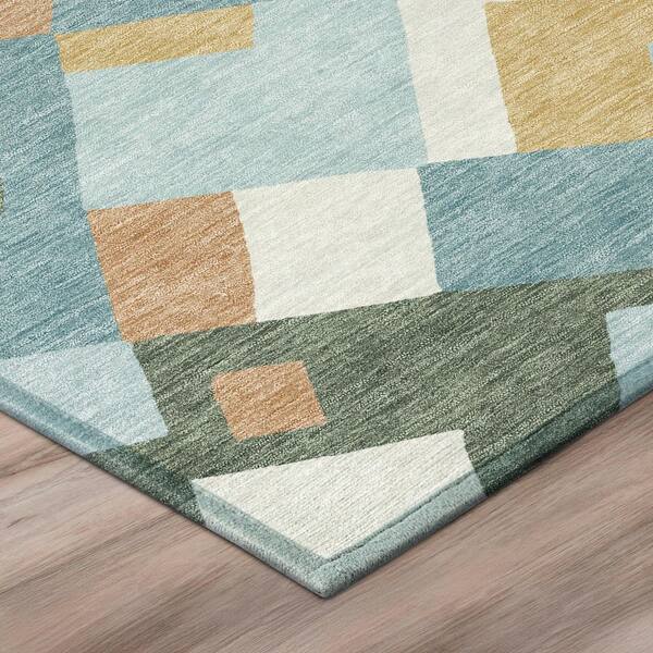 Chantille Machine Washable Indoor/Outdoor Abstract ACN2978 Seafoam 3 ft. x 5 ft. Area Rug