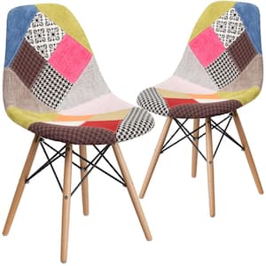 Milan Patchwork Fabric Party Chair (Set of 2)