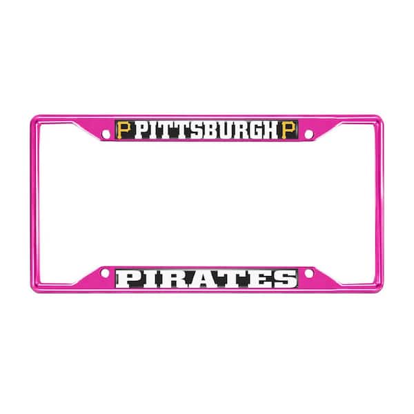 FANMATS Universal Fit MLB - Pittsburgh Pirates License Plate Frame - Pink