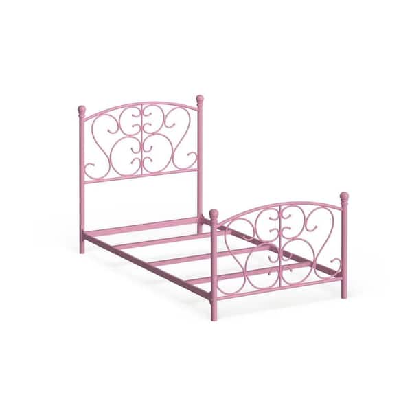 Furniture of America Lelands Pink Twin Panel Bed