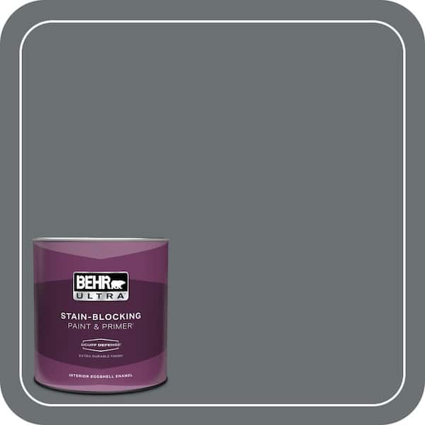 BEHR ULTRA 1 qt. #QE-61 Rich Pewter Extra Durable Eggshell Enamel Interior Paint & Primer