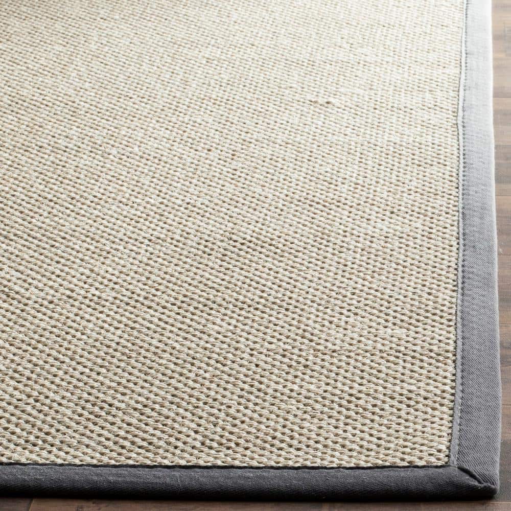Handmade Tufted Marble Dark Grey Non-Slip Rectangular Rug 6' x 9'
