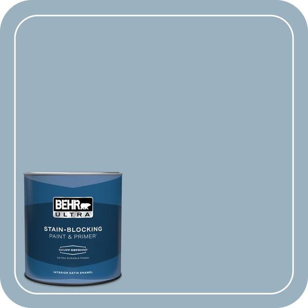 BEHR ULTRA 1 qt. #ECC-32-1 Cloudless Day Extra Durable Satin Enamel Interior Paint & Primer