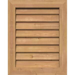 31 in. x 21 in. Rectangular Smooth Western Red Cedar Wood Paintable Gable Louver Vent