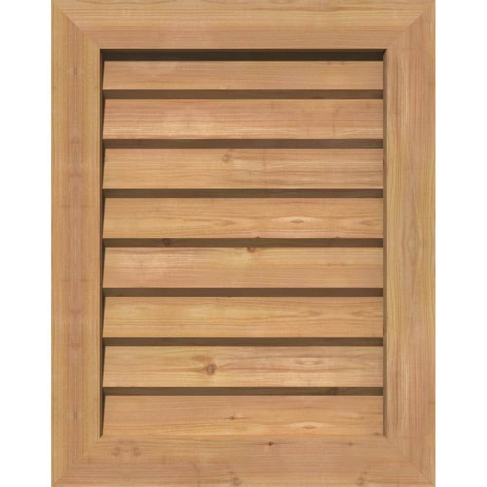 31 in. x 35 in. Rectangular Smooth Western Red Cedar Wood Built-in Screen Gable Louver Vent price history on PriceWatchPro
