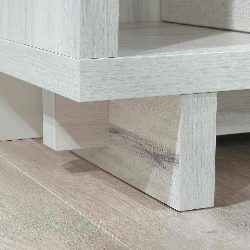 Gray Adjustable 5-Shelf Engineered Wood Bookcase