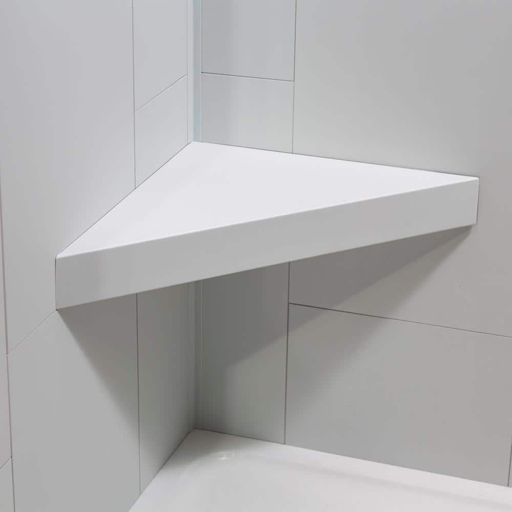 Dusty Pearl Waterproof PVC Corner Shower Bench
