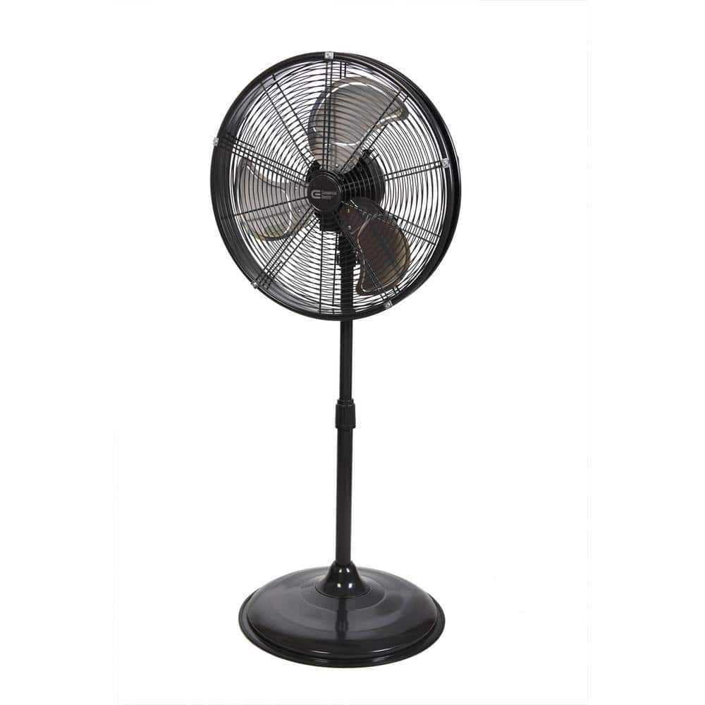Commercial Electric Adjustable Height 20 In Shroud Oscillating Pedestal Fan Sfsd1 500biw The Home Depot