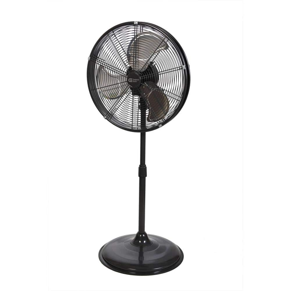 Adjustable-Height 20 in. Shroud Oscillating Pedestal Fan