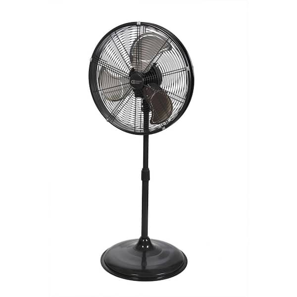 Commercial Electric Adjustable-Height 20 in. Shroud Oscillating Pedestal Fan