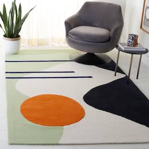 Rodeo Drive Green/Black 8 ft. x 10 ft. Abstract Area Rug