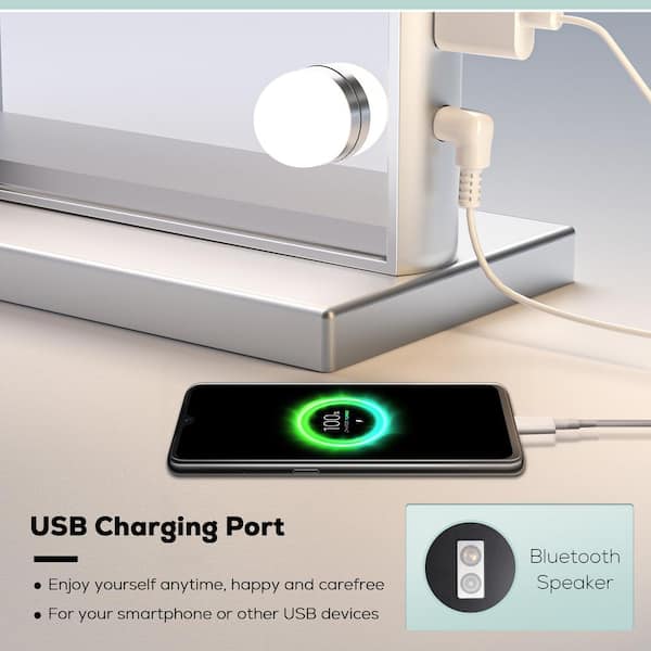 KeonJinn 32 W x 24 H Large Hollywood Vanity Mirror Light