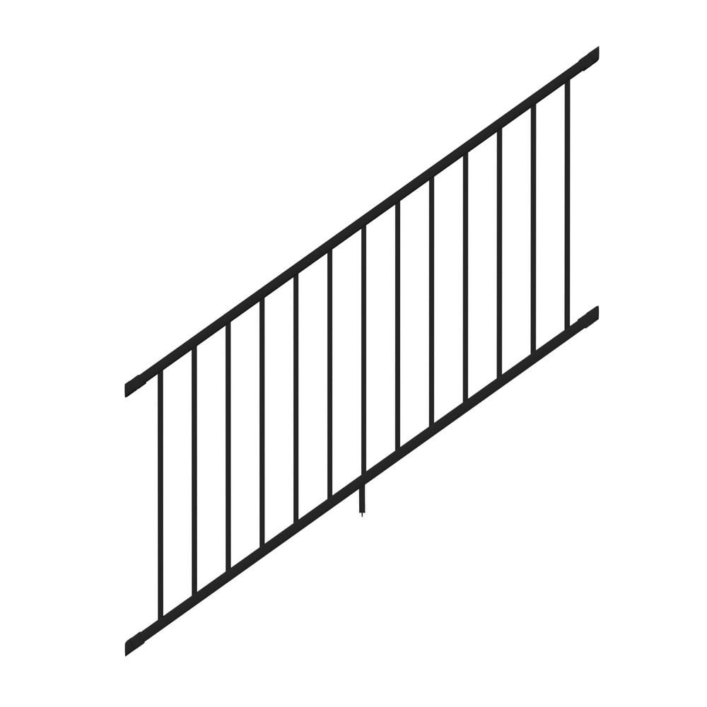 Rapid Rail 36 in. x 72 in. Textured Black Aluminum Deck Stair Railing Kit price history on PriceWatchPro