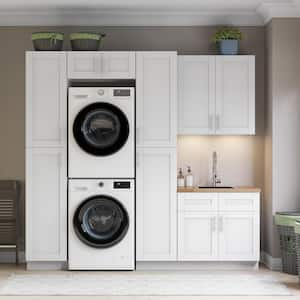 Richmond Verona White Plywood Shaker Ready to Assemble Base Kitchen Cabinet Laundry Room 102 in W x 24 in D x 96 in H