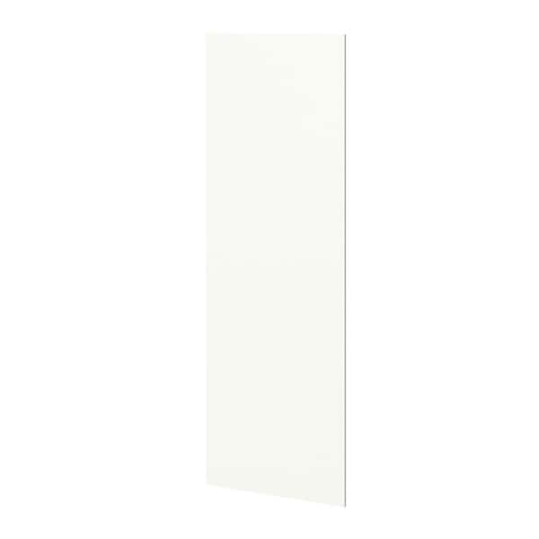 Shaker Partial Overlay 32 in. W x 0.75 in. D x 96 in. H Tall Deep Wood End Panel in Linen White
