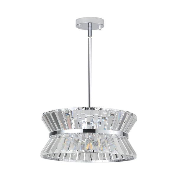 Amucolo 4-Light Modern Crystal Chandelier for Living-Room Round Cristal Lamp Luxury Home Decor Light Fixture