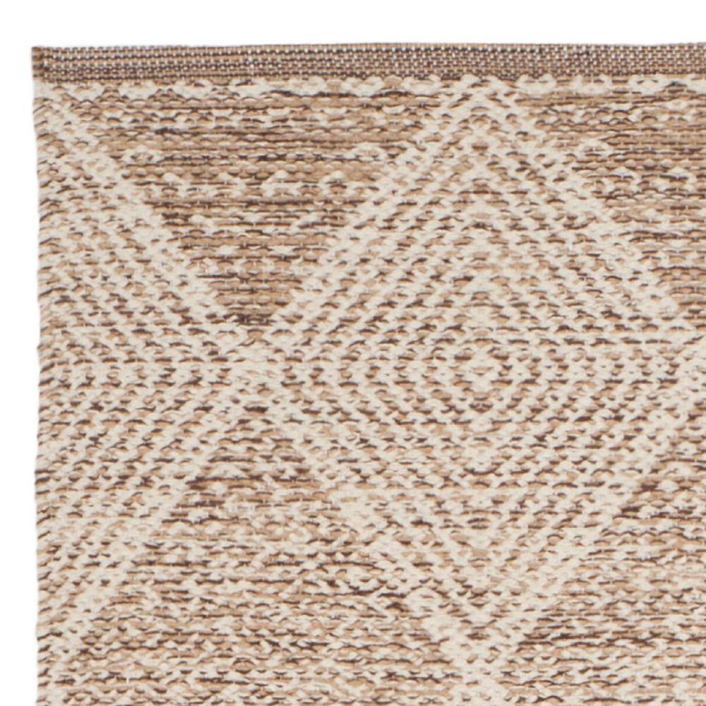 Coastal Charm Handwoven Beige Cotton & Wool Runner Rug, 2'3" x 5'