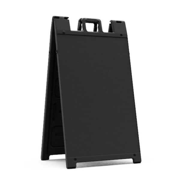 PLASTICADE Signicade 24 in. W x 36 in. H Black Plastic Portable