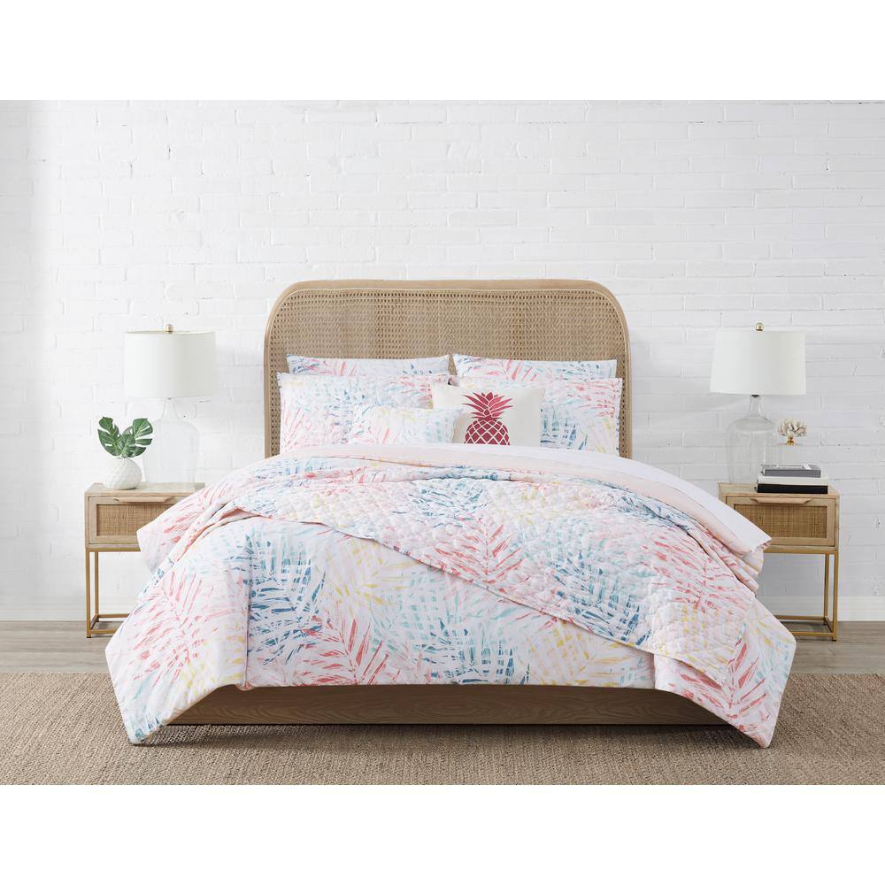 Tropical Palm Print Polyester Full/Queen Duvet Cover Set