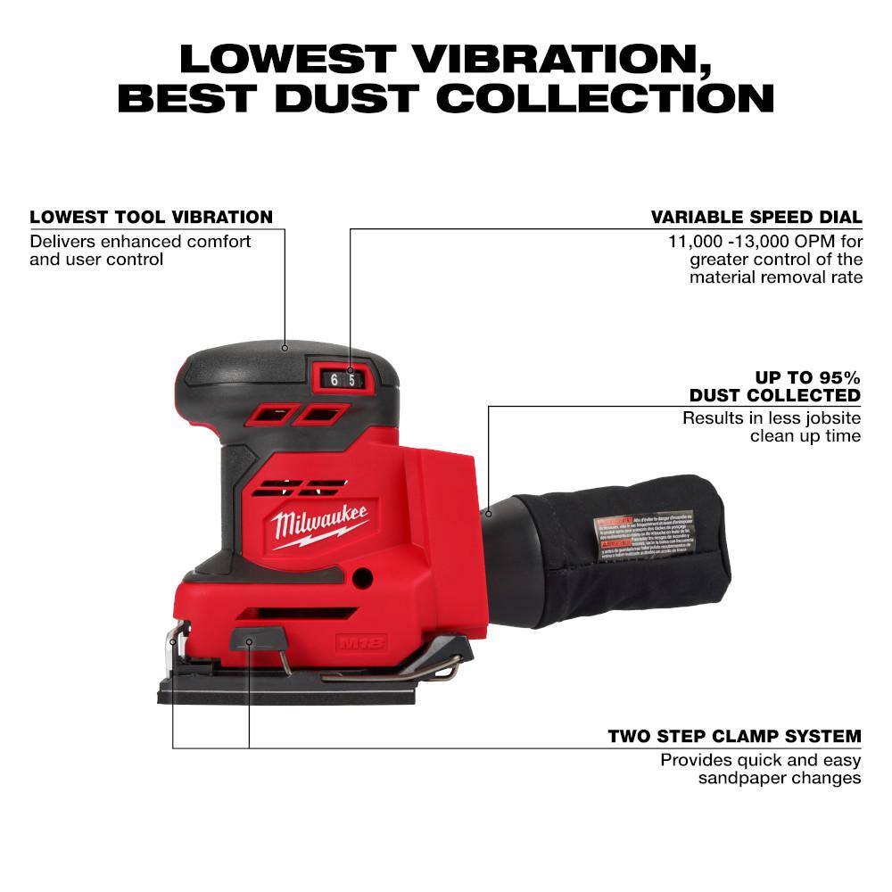 M18 18V Lithium-Ion Cordless 1/4 in. Sheet Sander (Tool-Only) - 2