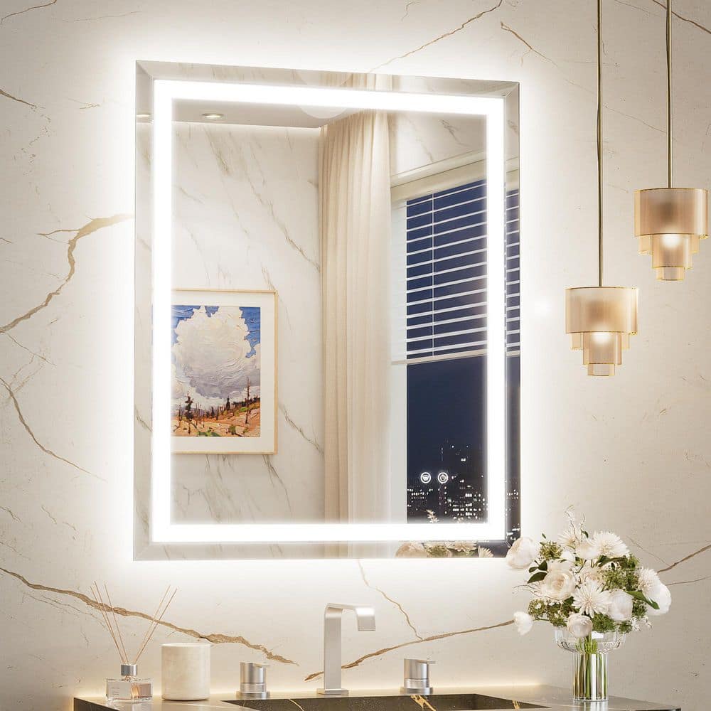 30 in. W x 36 in. H Rectangular Bathroom Mirrors Wall Mount Framed LED Bathroom Vanity Mirror price history on PriceWatchPro