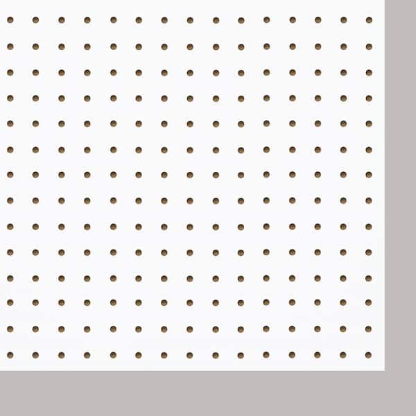 Unbranded - Pegboard White Panel (Common: 3/16 in. x 4 ft. x 8 ft.; Actual: 0.155 in. x 47.7 in. x 95.7 in.)