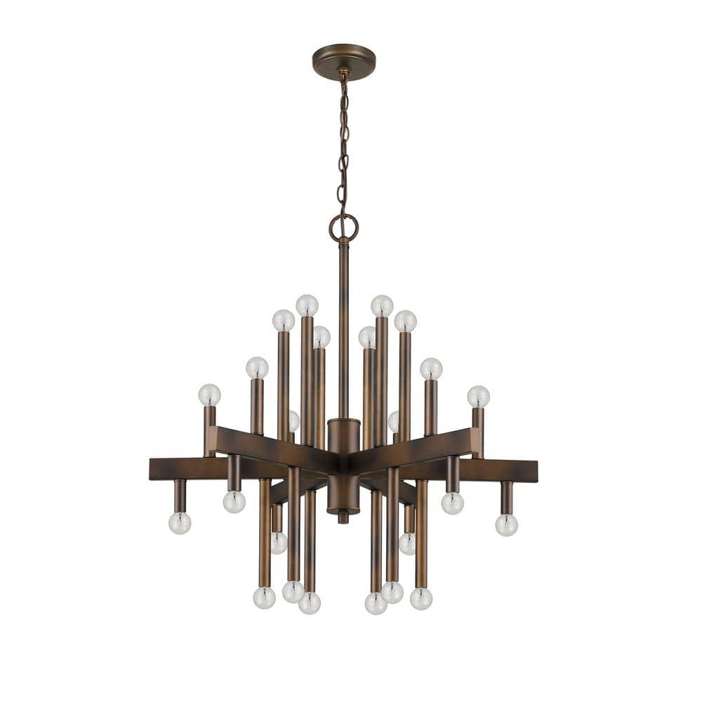 Fallon 24-Light Oil-Rubbed Bronze Geometric Chandelier